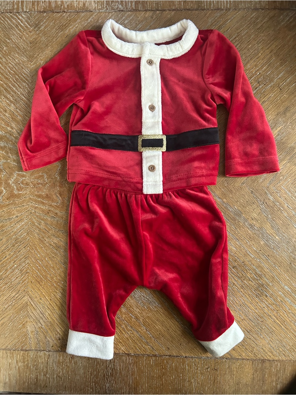 Carter's Red Velvet Santa-Style Kids Matching Set